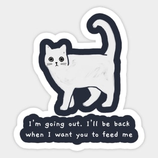 Going out (white caption) Sticker